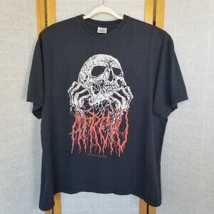 ATREYU Band Tee Black 2022 Live Love Burn Die Tour Skull Black Sz 2XL Alt Metal